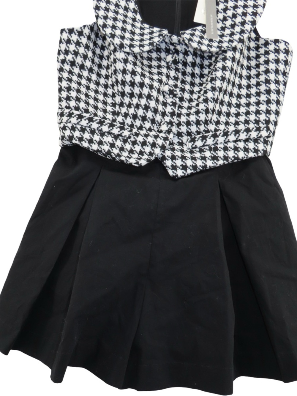 Anthropologie Maeve Collared Twofer Romper NWT Size 8 Black White - Picture 9 of 10
